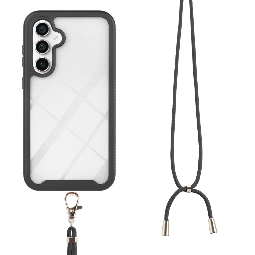 YB PC Series-4 Clear Case for Samsung Galaxy S23 FE PC TPU Anti-Scratch Cover with Lanyard YB PC Series-4 Clear Case for Samsung Galaxy S23 FE PC TPU Anti-Scratch Cover with Lanyard